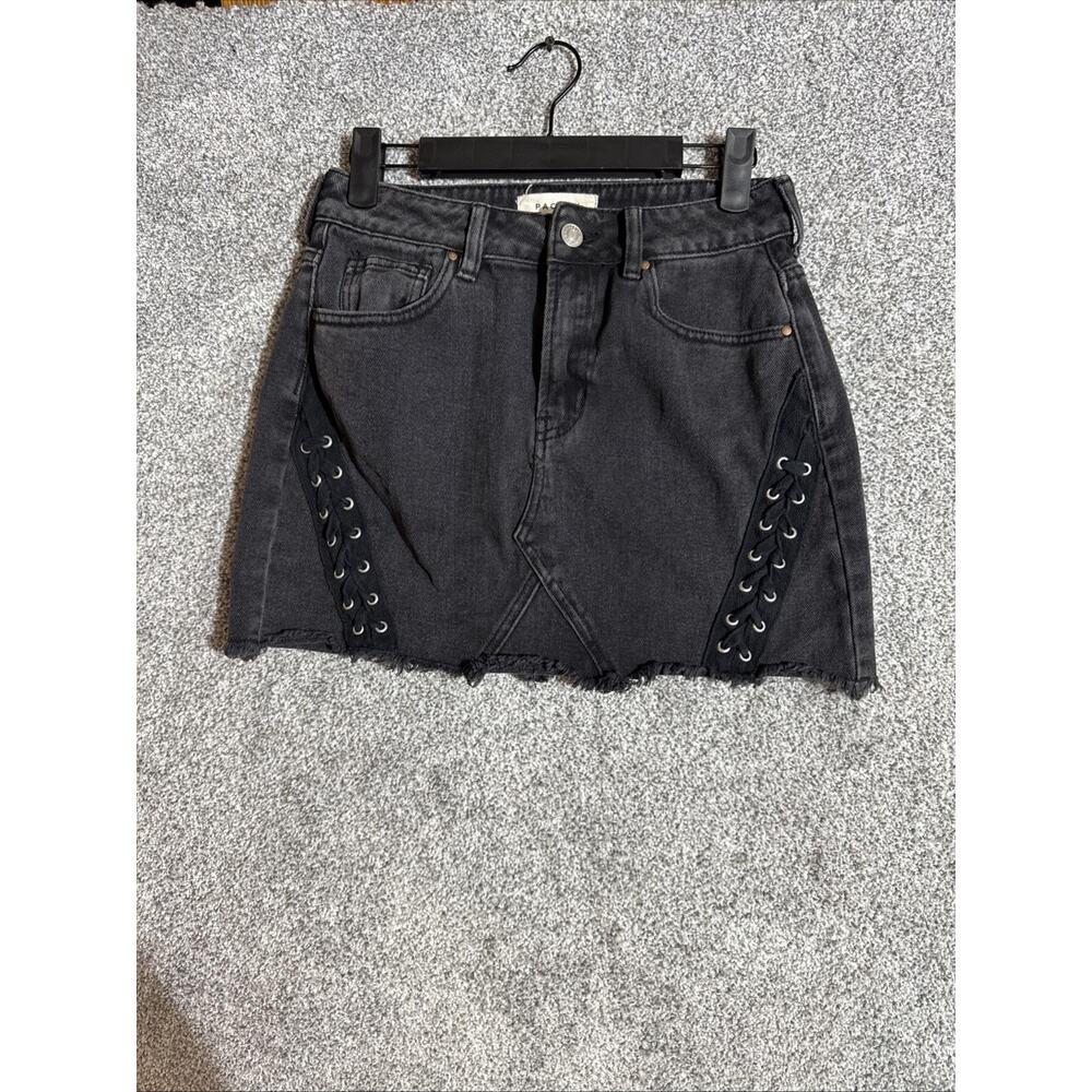 PacSun Denim Mini Skirt Size 24 Y2K Inspired Grunge Goth Edgy Streetwear Punk